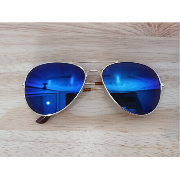 Unisex Aviator Sunglasses In Blue - Picture 3 of 5